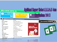 Aplikasi Rapor Kurikulum 2013 Kelas 1,2,3,4,5 dan 6 Semester 2
