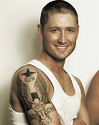 Cool Sports Players Michael Clarke Tattoo Wallpapers 316x397px