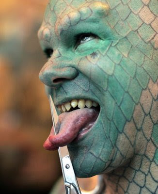 lizard man tattoo. LIZARD MAN!