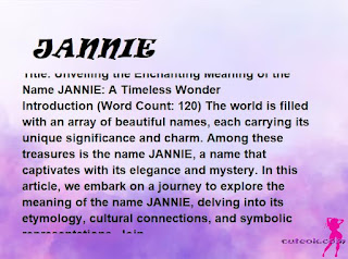 meaning of the name "JANNIE"