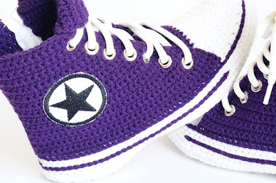 Crochet Converse Slippers, The Perfect Handmade, Unique And AWESOME Gift For An Athlete And Sneaker Fanatics