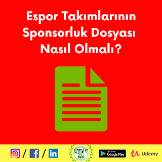 Espor takımlarının sponsorluk dosyası nasıl olmalı