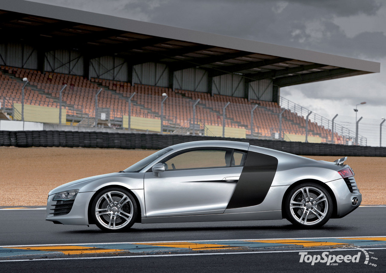 audi r8 side