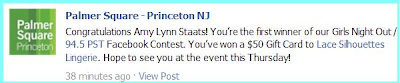 Congrats Amy Lynn Staats... yesterday's winner!