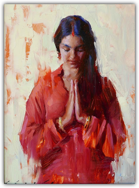 Woman Gesturing Namaste