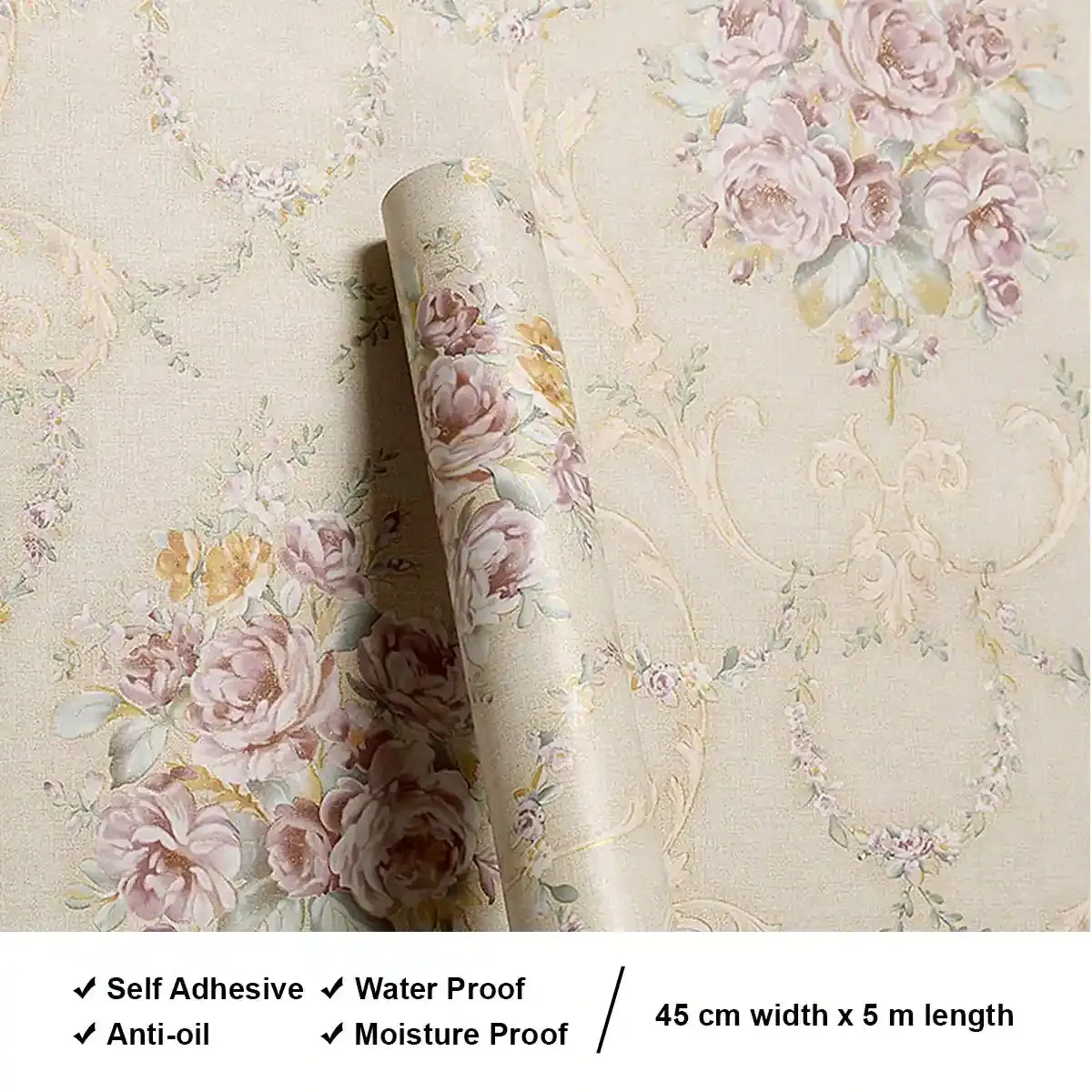 floral damask wallpaper
