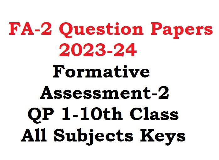 AP FA3 English Question Paper Class 10th 9th 8th 7th 6th 
