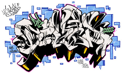 digital graffiti alphabet