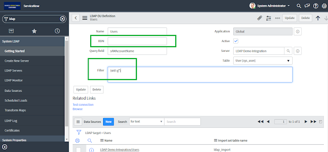 Demonstrate step by step servicenow ldap integration