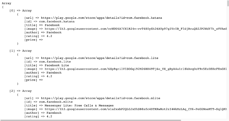 How to Get All Google play store apps List using PHP Scraper ?
