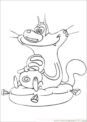 Oggy cockroaches coloring book 2