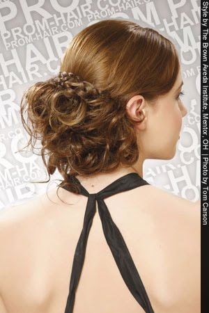 Hairstyles : The Sexy Bun / Chignon Braid Prom Hairstyles The long thick,