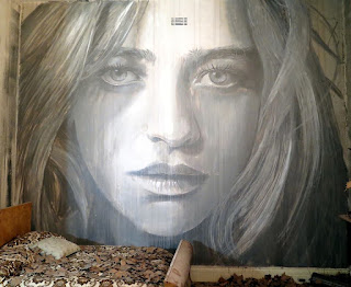 Beautiful graffiti poured at bedroom wall by rone