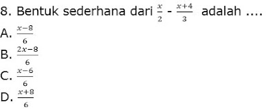  berikut ini abang admin bagikan Contoh Soal Aljabar Contoh Soal Aljabar Kelas 7 Sekolah Menengah Pertama plus Jawaban dan Pembahasan