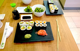 image of a vegan sushi meal