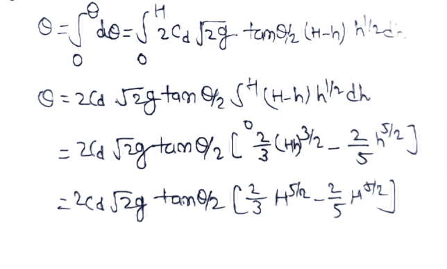 Rectangular Notch or Shesporested Weir Formula