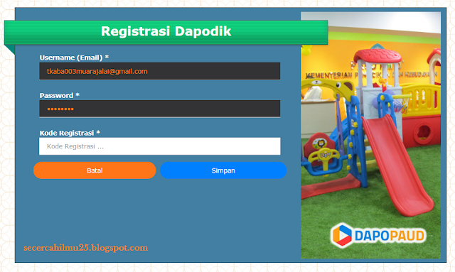 Cara Registrasi Dapodik PAUD 2019 v.3.3.0 Semester Ganjil 2018/2019