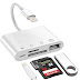 SD/TF Card Reader, 4 in 1 SD Card Reader Adapter with 1USB