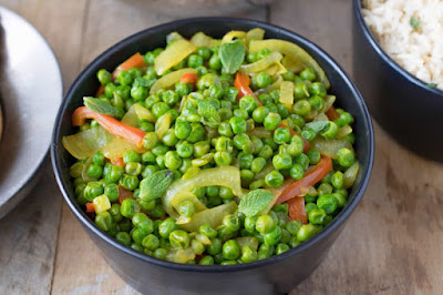 Indian spiced peas for meatless mondays