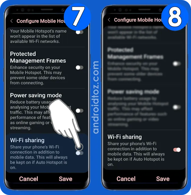 Share Wi-Fi instead of Mobile Data for Mobile Hotspot on Samsung (4/4)