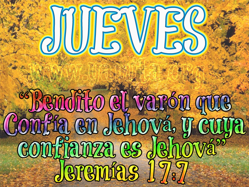 Jueves - Bendito el varón que Confía en Jehová  Tarjetas 