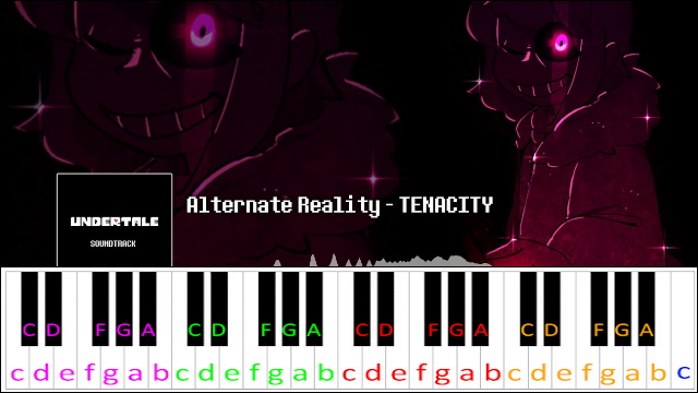 TENACITY (Alternate Reality) Piano / Keyboard Easy Letter Notes for Beginners