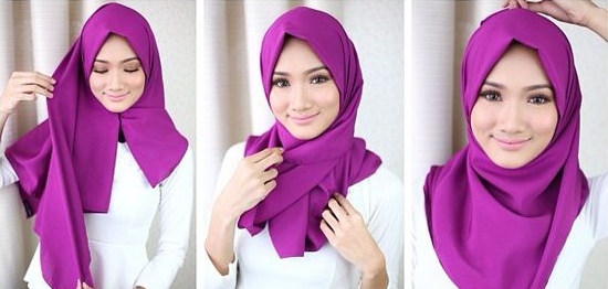 Jilbab Segi Empat Kreasi