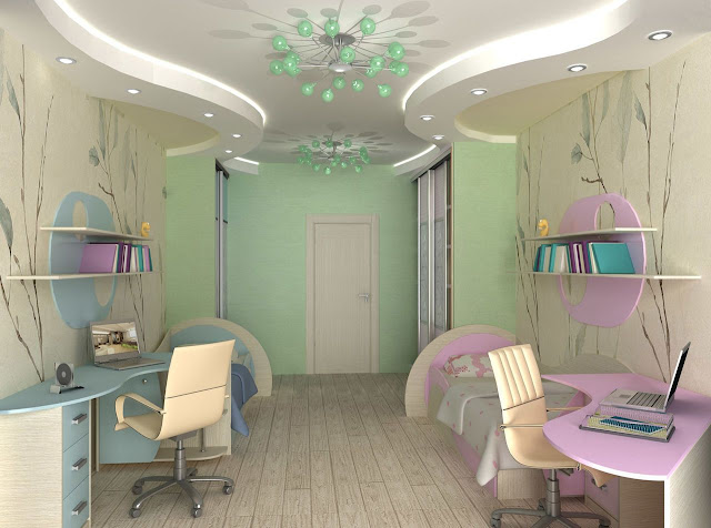 modern children's bedroom ceiling design ideas