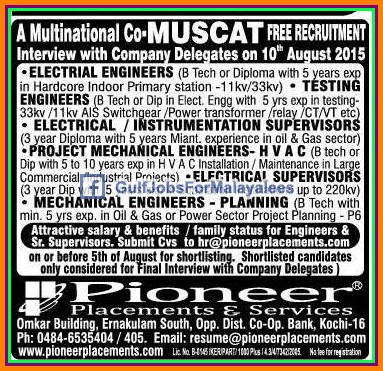 Free job Recruitment for Muscat