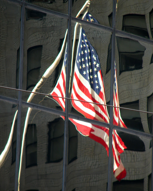 Reflected Stars and Stripes, New York