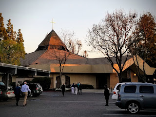 Hope Lutheran Church, Fresno, at sunset