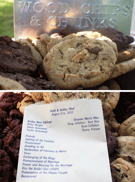 Cookies and a wedding program allinone via Jeremy Lawson Photography 