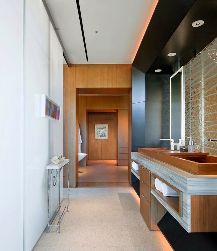 Second bathroom in Multimillion modern dream home in Las Vegas