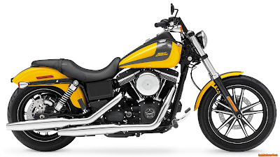 Harley Davidson FXDB Dyna Street Bob Yellow Desktop Wallpapers