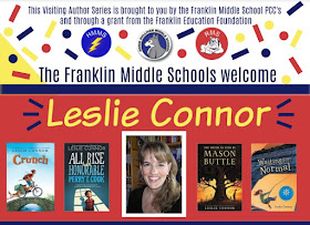 Author to visit ALL THREE Franklin middle schools in November