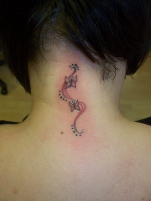 Neck Tattoos flowers neck tattoo Butterfly neck tattoo Star neck tattoo