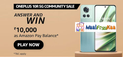 OnePlus 10R 5G Community Sale Quiz Answer & Win