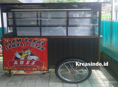 Gerobak Fried Chicken Bahan Aluminium pesanan Bpk Rahandika Cipayung Depok