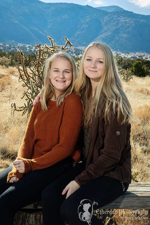 Professional portrait of a family on location Elena Gallegos in Albuquerque