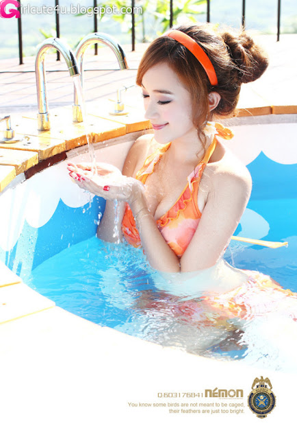 Sun-Xin-Ya-Orange-Bikini-05-very cute asian girl-girlcute4u.blogspot.com