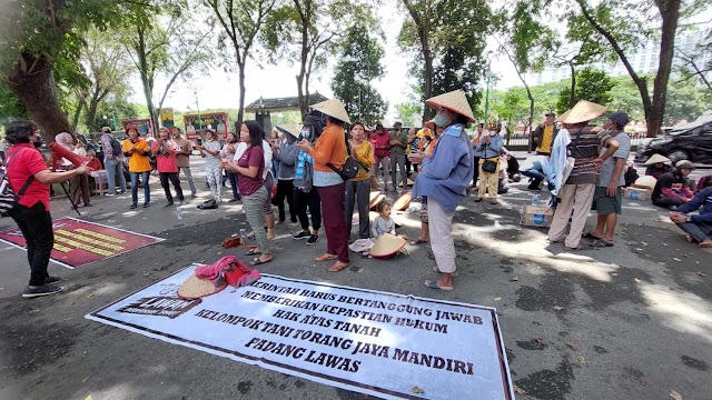 Tuntut selesaikan Konflik Lahan, Massa KTTJM Ancam Menginap di DPRD Sumut