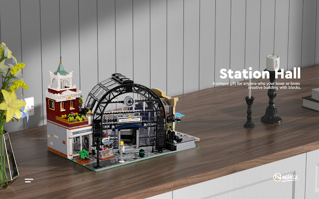 Nifeliz Station Hall Compatible With Lego