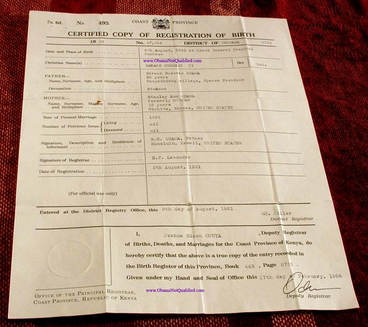 Globe Magazine: Obama African Birth Certificate! Barack Obamas ...