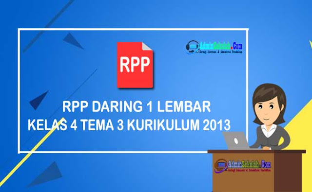 RPP Daring 1 Lembar Kelas 4 Tema 3 K13 Revisi 2021