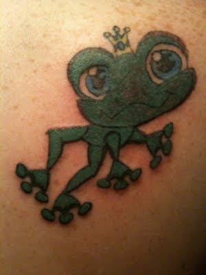 frog tattoo designs. Cartoon Frog Tattoos Designs