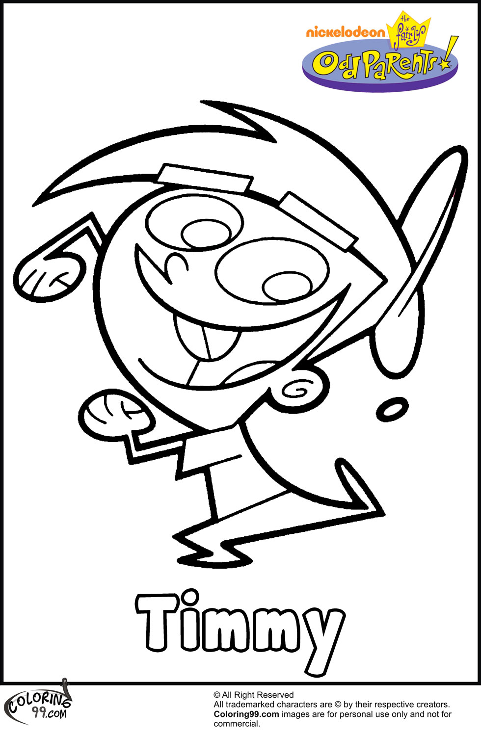 Fairly Odd Parents Coloring Pages | Minister Coloring