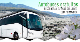 4 RUTAS GRATUITAS en bus recorrerán la primavera del Valle del Jerte