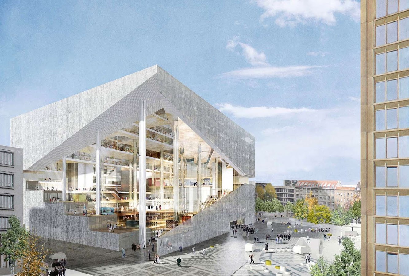 Berlino, Germania: Oma Wins Axel Springer'S New Media Centre Competition