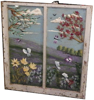 Homemade Handmade Crafting:  Glass windows How painting glass to Paint Repurposed: Window