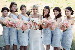 blue bridesmaid dresses